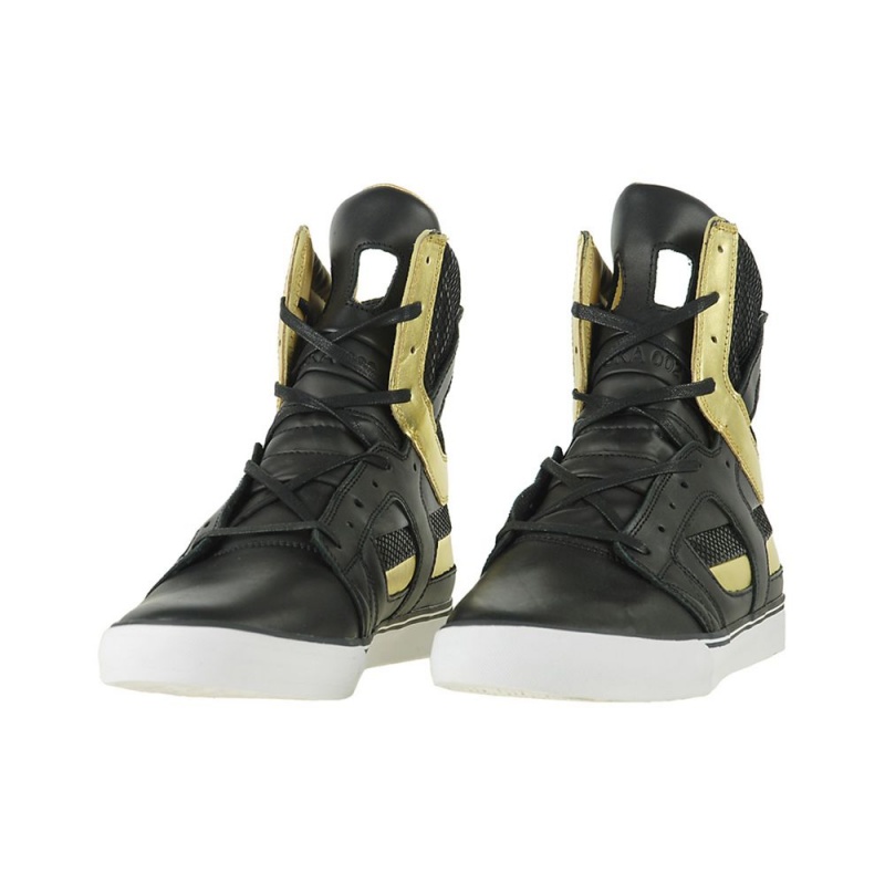 Supra SkyTop II Høye Dame Svarte Gull | OTVRW2103