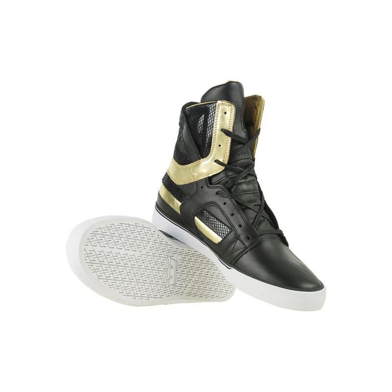 Supra SkyTop II Høye Dame Svarte Gull | OTVRW2103