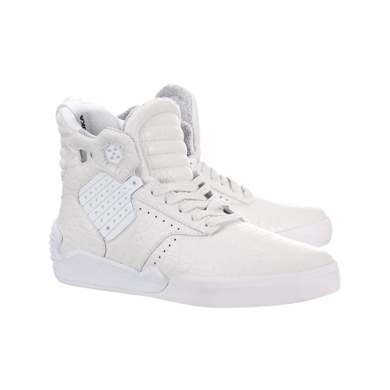 Supra SkyTop IV Høye Herre Hvite | FRACJ8720