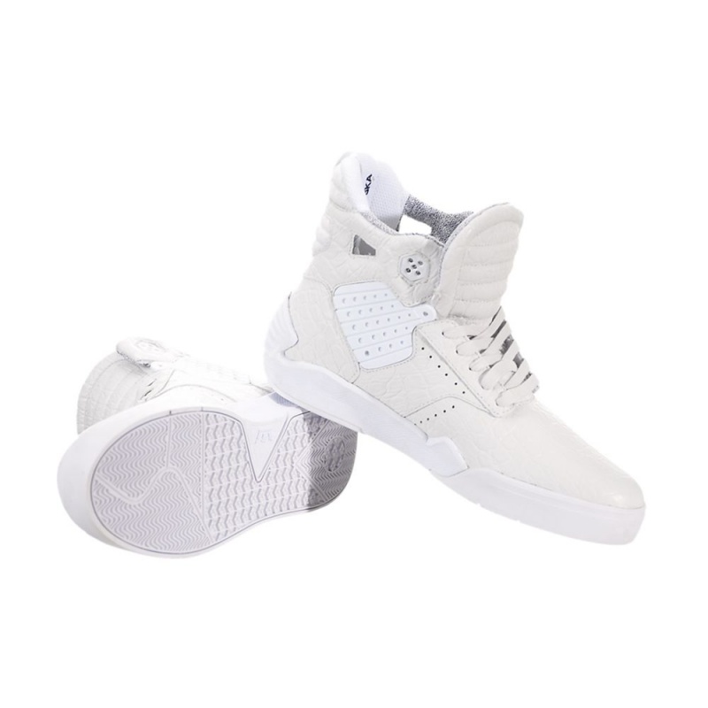 Supra SkyTop IV Høye Herre Hvite | FRACJ8720