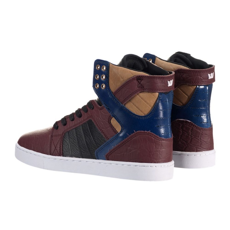 Supra SkyTop LX Høye Herre Burgunder Marineblå | OHRKS3795