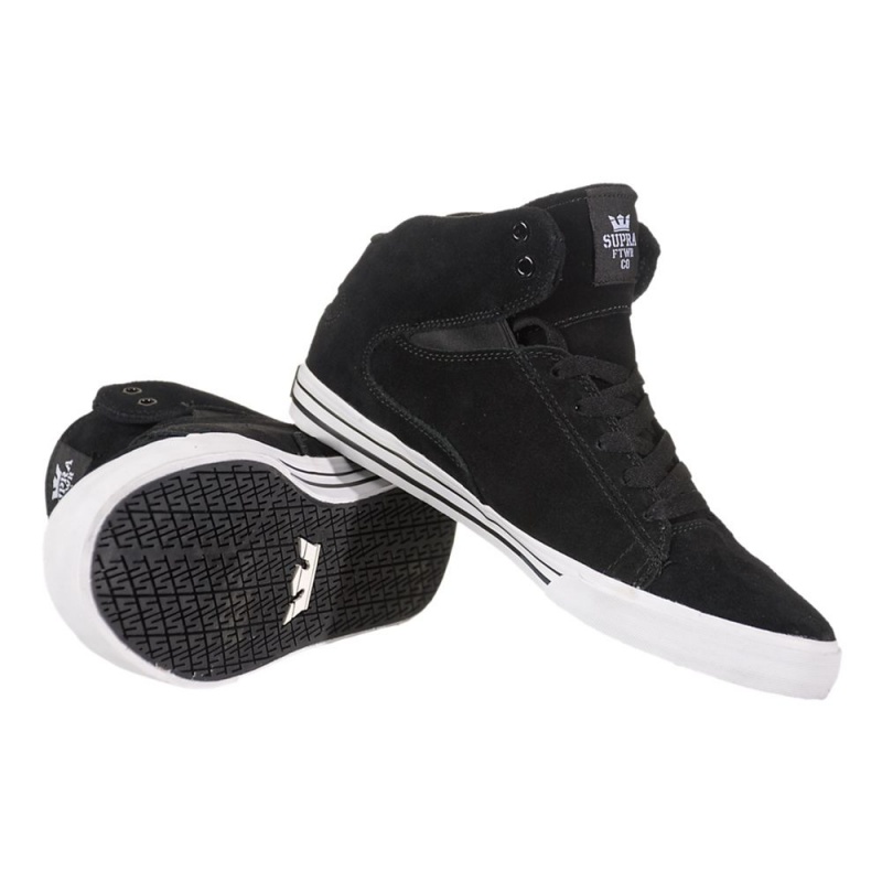 Supra Society Mid Skatesko Dame Svarte | RABYT8143