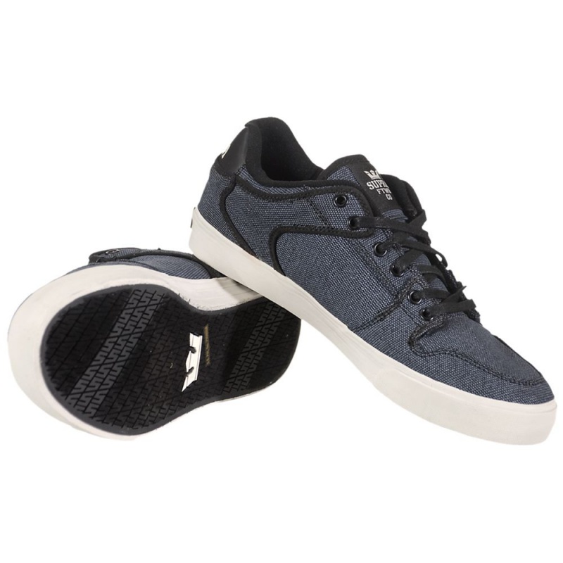 Supra Vaider Low Lave Herre Svarte Hvite | ZKVGD2459